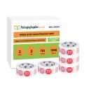 White Stop Sign Printed Tape - 2" x 110 Yds 2 Mil - 1368 Rolls/Half Pallet