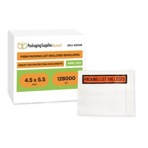Packing List Envelopes - 4.5 x 5.5 Inch - Panel Face - 128000/Half Pallet