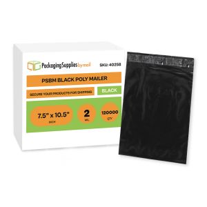 Black Poly Mailer - 7.5