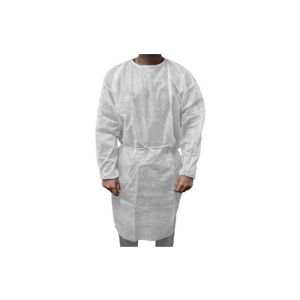 White Elastic Cuffs Isolation Gown - 47