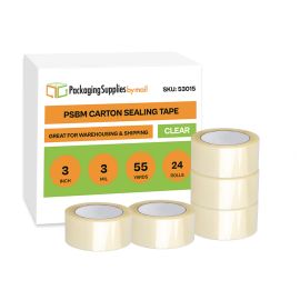 3 inch Clear Carton Sealing Acrylic Tape 24 Qty