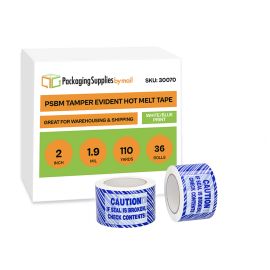 Blue Tamper Evident Hot Melt Tape 36 Qty