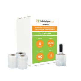 Cast Mini Stretch Wrap With Tension Spinner Handle 12 Qty 90 Gauge