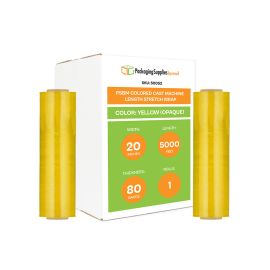 Colored Cast Machine Length Stretch Wrap Yellow Opaque 1 Qty