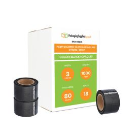 Colored Cast Mini Bundling Stretch Wrap Black Opaque 18 Qty