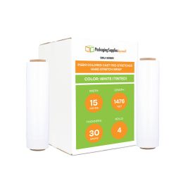 Colored Cast Pre Stretched Hand Stretch Wrap White Tinted 4 Qty 30 Gauge