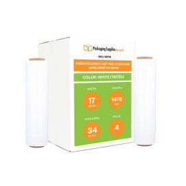 Colored Cast Pre Stretched Hand Stretch Wrap White Tinted 4 Qty