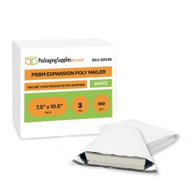 Expansion Poly Mailers 100 Qty 7.5 Inch