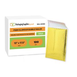 Glamour Bubble Mailers Gold 13 Inch