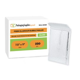 Glamour Bubble Mailers Silver 7.5 Inch
