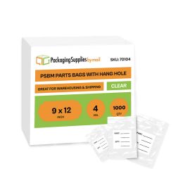 Parts Bags with Hang Hole 1000 Qty 9 x 12 Inch