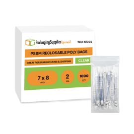 Reclosable Poly Bags 1000 Qty 7 x 8 Inch