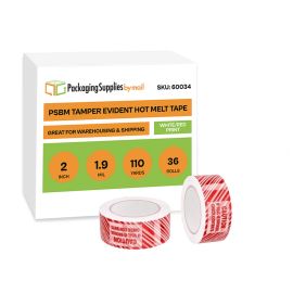 Red Tamper Evident Hot Melt Tape 36 Qty