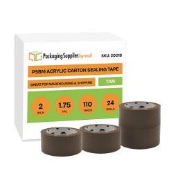 Tan Acrylic Carton Sealing Tapes 24 Qty 1.75 Mil