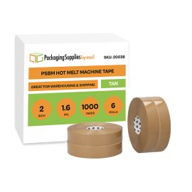 Tan Hot Melt-Machine Length Tape 6 Qty