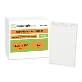 White Kraft Bubble Mailers 50 Pack