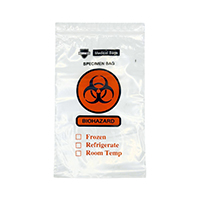 2 Wall Biohazard Specimen Bags