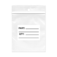4 Mil Reclosable Parts Bags With Hang Hole